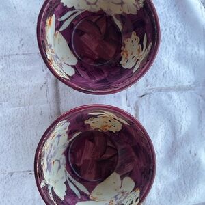 Purple Floral Bowls